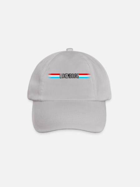 Luxemburg Flagge/Banner 005 AllroundDesigns - Baseballkappe - Grau