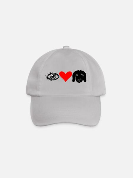 I (Eye) Love Dogs - Baseballkappe - Grau