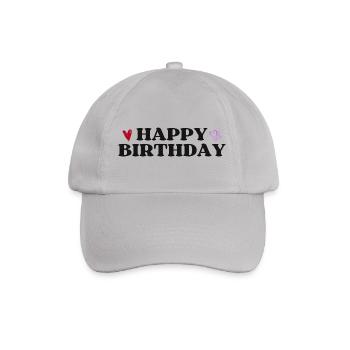 Happy Birthday - Baseballkappe - Grau - Vorne