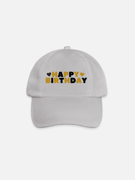 Happy Birthday - Baseballkappe - Grau