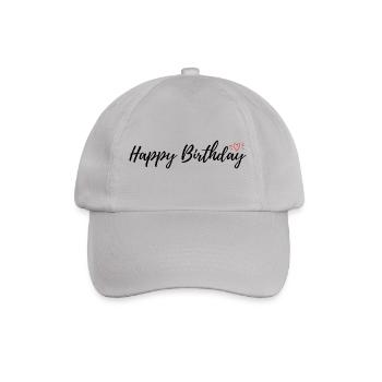 Happy Birthday - Baseballkappe - Grau - Vorne