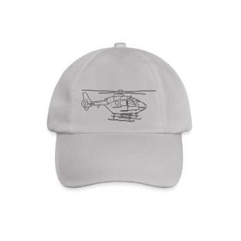 Hubschrauber - Baseballkappe - Grau - Vorne