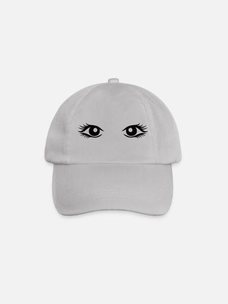 Augen - Baseballkappe - Grau