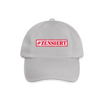 Zensiert - Baseballkappe - Grau - Vorne
