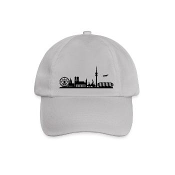 Skyline München - Baseballkappe - Grau - Vorne