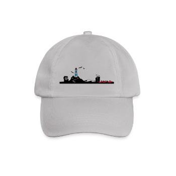 Nordsee Silhouette - Baseballkappe - Grau - Vorne