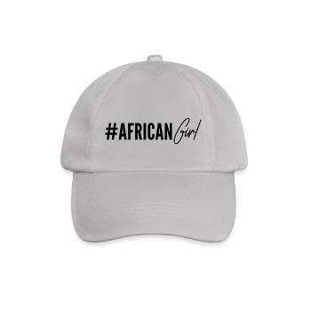 african girl hashtag - Baseballkappe - Grau - Vorne