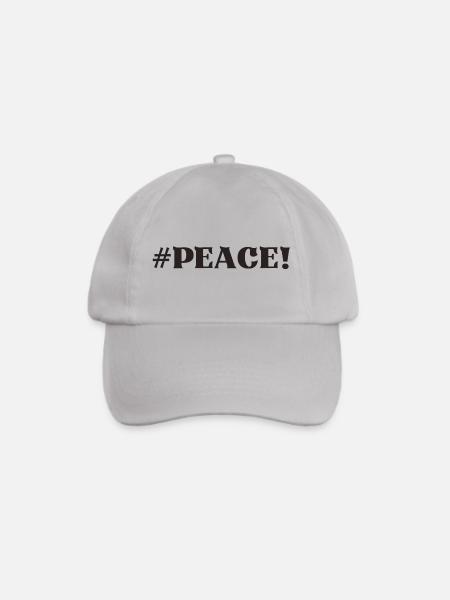 #Peace Frieden - Baseballkappe - Grau