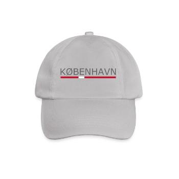 Kobenhavn - Copenhagen - Kopenhagen - Denmark Flag - Baseballkappe - Grau - Vorne