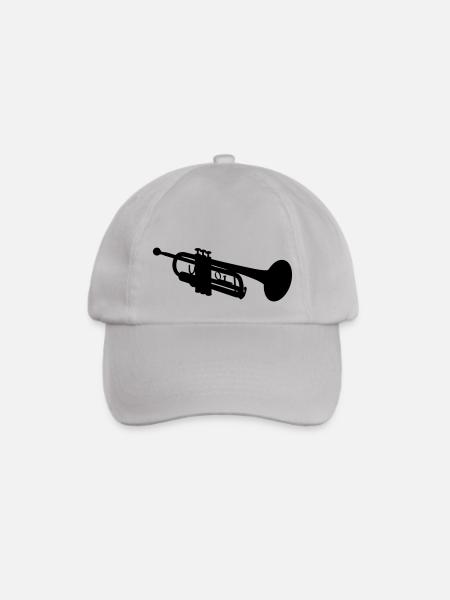 Trompete Silhouette - Baseballkappe - Grau
