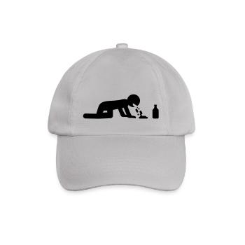 drink_and_puke - Baseballkappe - Grau - Vorne
