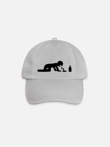drink_and_puke - Baseballkappe - Grau