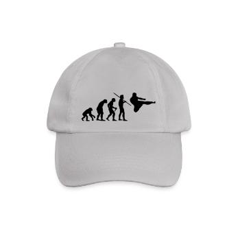 Evolution des Menschen - Kampfsport - Baseballkappe - Grau - Vorne