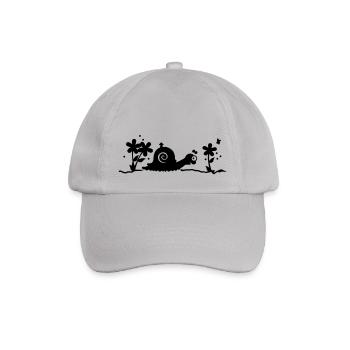 Die Schnecke / the snail (1c) - Baseballkappe - Grau - Vorne