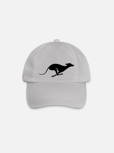 Windhund Silhouette – Sighthound, Greyhound Design - Baseballkappe - Grau