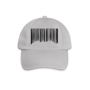 Barcode Striche Linien Gekritzelt Strichcode Scan - Baseballkappe - Grau - Vorne
