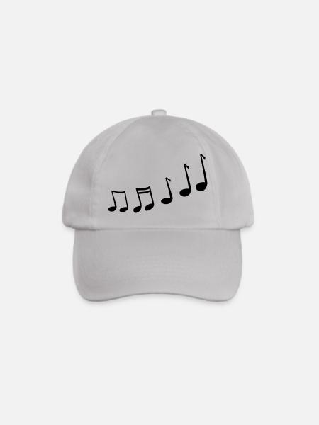 Musiknoten - Baseballkappe - Grau