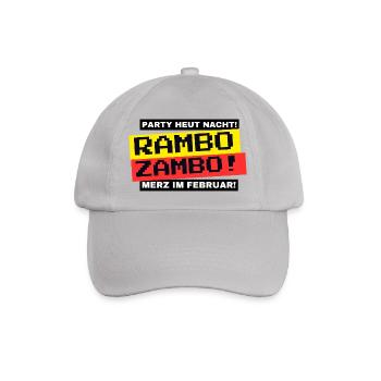 RAMBO ZAMBO! Party heute Nacht? (Bundestagswahl) - Baseballkappe - Grau - Vorne