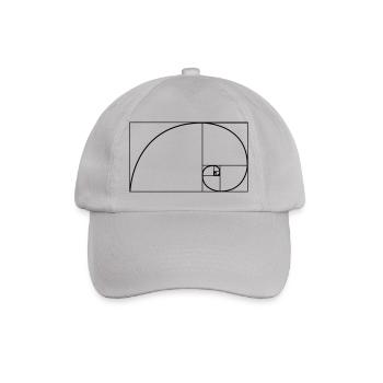 Fibonacci-Spirale Natur - Baseballkappe - Grau - Vorne