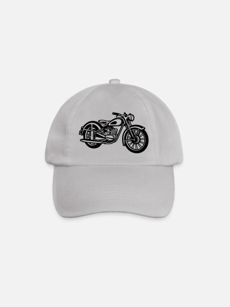 Motorrad / Classic Motorcycle 04_schwarz - Baseballkappe - Grau