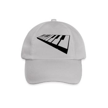 Klavier-Tasten - Baseballkappe - Grau - Vorne