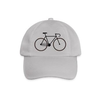 Rennrad schwarz Fixie - Baseballkappe - Grau - Vorne