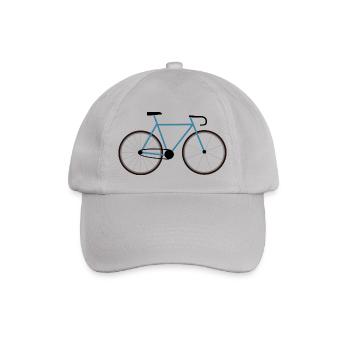Fixie in Blau für den Triathlon - Baseballkappe - Grau - Vorne