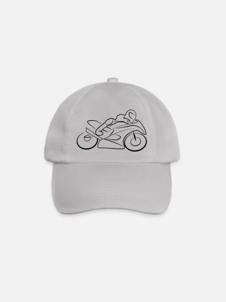 Motorrad Speed - Baseballkappe - Grau