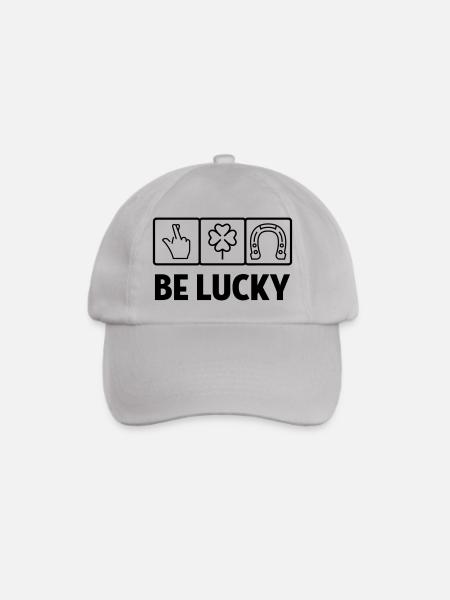 Glück / Glücklicher / Luck / Lucky - Baseballkappe - Grau