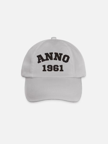 Anno 1961 Geburtstag Geburtsjahr - Baseballkappe - Grau