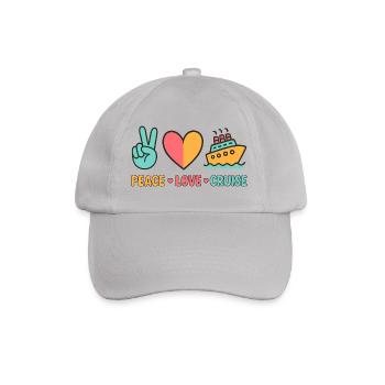 Peace Love Kreuzfahrt - Baseballkappe - Grau - Vorne
