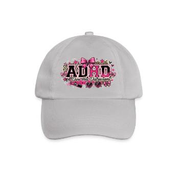 ADHD Diva Distractions in Pink Leopard - Baseballkappe - Grau - Vorne