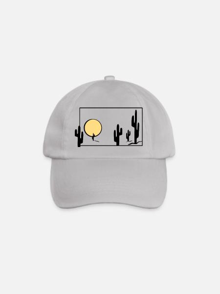 kakteen sonne bonaire - landscape - Baseballkappe - Grau