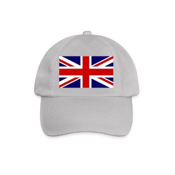 Großbritannien Flagge, Englandfahne, great britain - Baseballkappe - Grau - Vorne