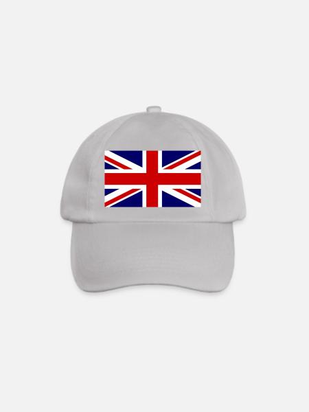 Großbritannien Flagge, Englandfahne, great britain - Baseballkappe - Grau