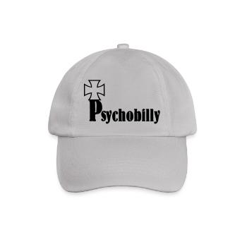 PSYCHOBILLY,ROCK,GITARRE,FLATTOP,FLAT,GITARRE,MUSI - Baseballkappe - Grau - Vorne