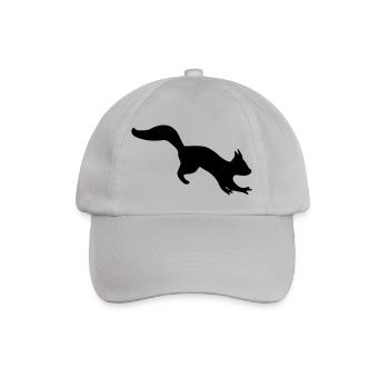 hüpfendes flinkes Eichhörnchen Streifenhörnchen - Baseballkappe - Grau - Vorne