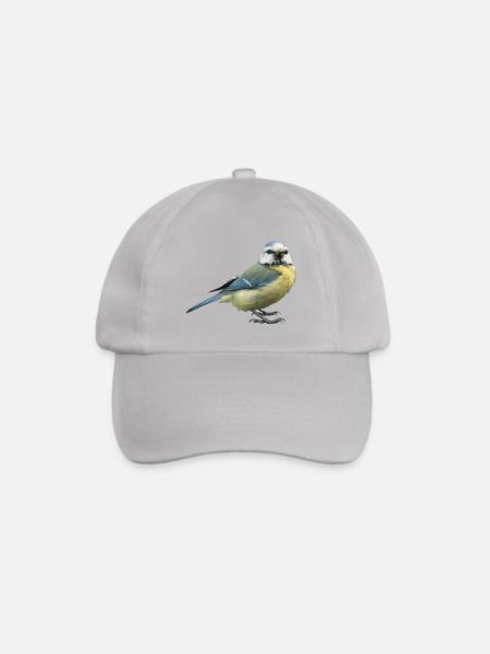 Vogel Blaumeise - Baseballkappe - Grau