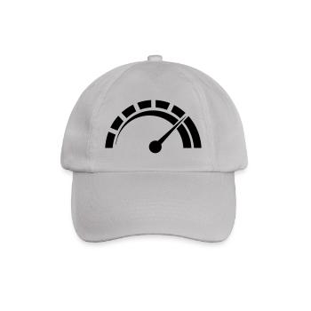 Tachometer des Sportwagen-Vektor-Designs - Baseballkappe - Grau - Vorne