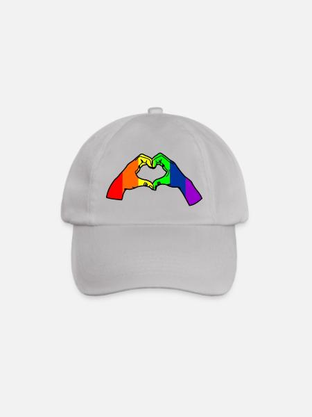 Regenbogenhand Liebe - Baseballkappe - Grau