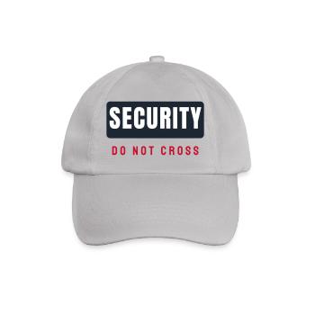 Security Schriftzug Balken - Sicherheitsdienst - Baseballkappe - Grau - Vorne