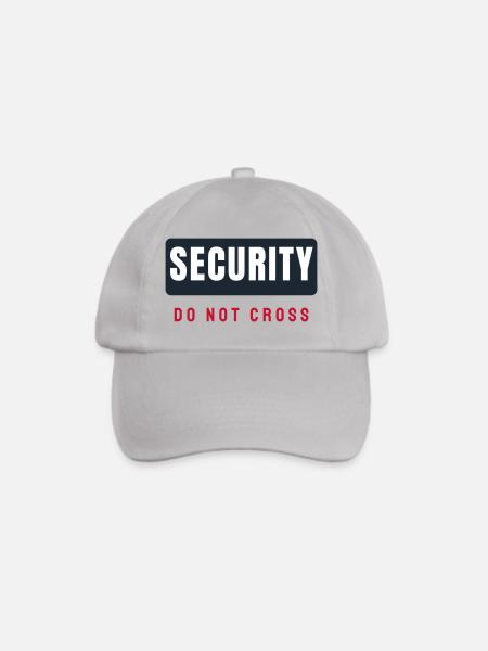 Security Schriftzug Balken - Sicherheitsdienst - Baseballkappe - Grau