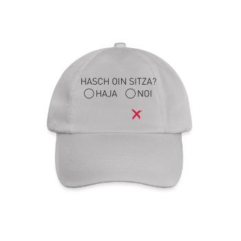 Hasch oin? - Baseballkappe - Grau - Vorne