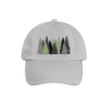 baum tree baumstamm wald forest woods168 - Baseballkappe - Grau - Vorne