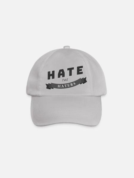 hate the haters Spruch Geschenk - Baseballkappe - Grau