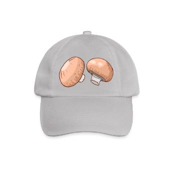 Champignons Egerlinge Angerlinge Pilze - Baseballkappe - Grau - Vorne