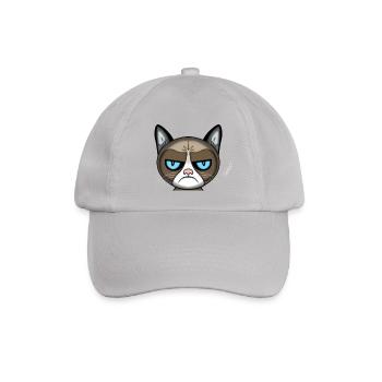 böse Katze - Baseballkappe - Grau - Vorne