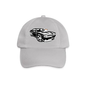 Muscle-Car-Power pur! - Baseballkappe - Grau - Vorne