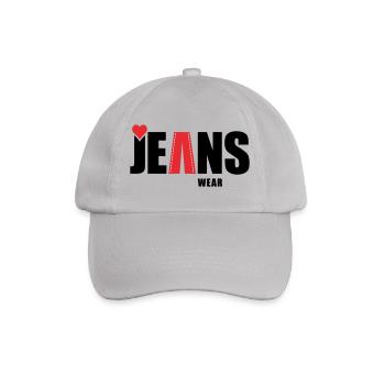 jeans wear mit herz - Baseballkappe - Grau - Vorne