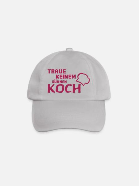 Traue keinem dünnen Koch - Baseballkappe - Grau